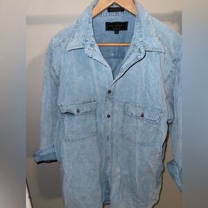 Men's Blue Casual Button Down Shirt